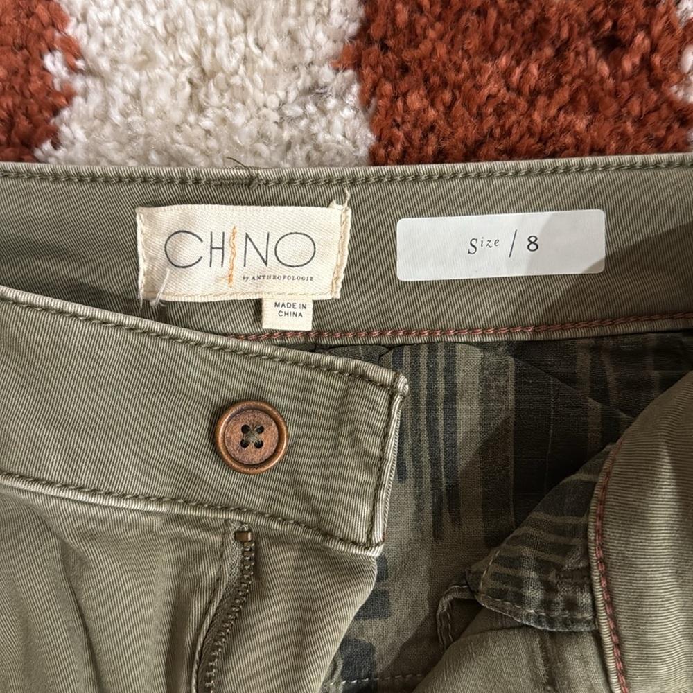 Olive Wide-Leg Pants - Picture 2 of 3